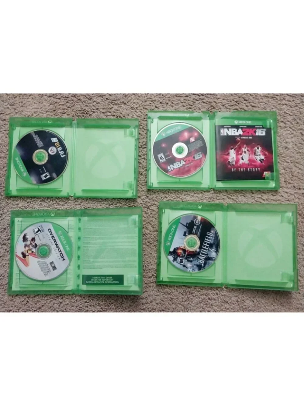Xbox One Games Lot FIFA 18 NBA 116 Overwatch Battlefield 4